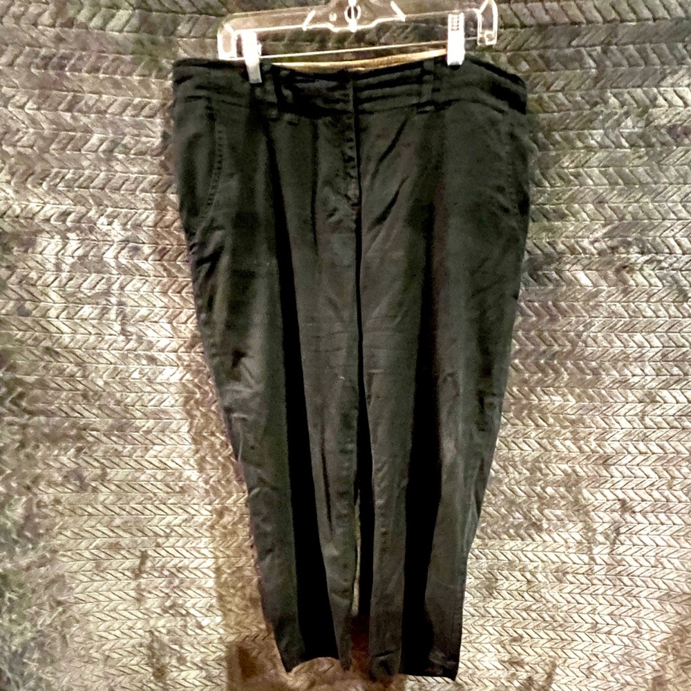 Avenue black cropped chinos